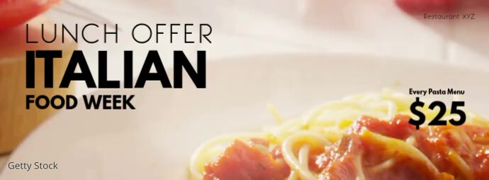 Copy of Italian Food header Special Lunch Restaurant | PosterMyWall