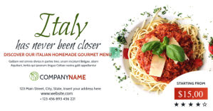 italian restaurant facebook advertising template