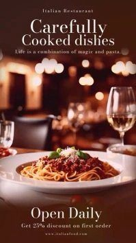 Italian Restaurant Services Instagram story template