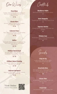 Italian Winery Menu Oficio US template