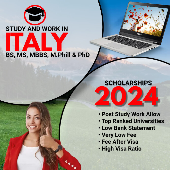 Italian Study Computer Screen Italy study flyer Template | PosterMyWall