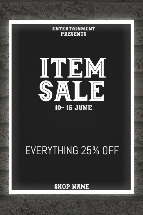 Item Sale Flyer Template Postermywall