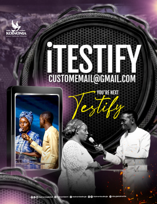 Testify Design iTESTIFY Template | PosterMyWall