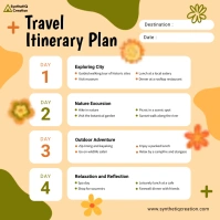 Itinerary planner template Instagram Post