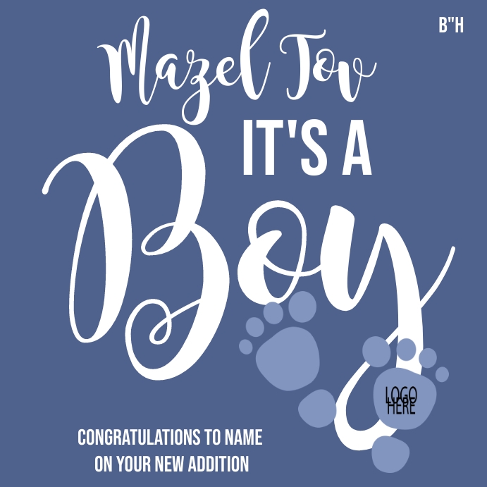 Its A Boy Template PosterMyWall