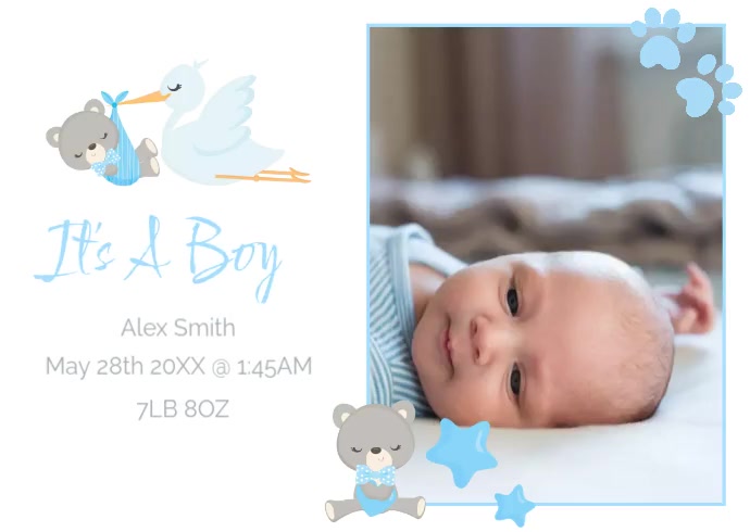 It S A Boy Template PosterMyWall