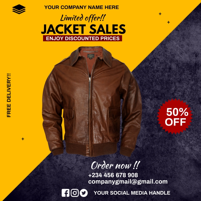 jacket sale Template | PosterMyWall
