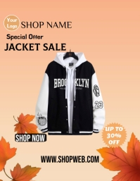 Example Jacket Advertisement Jacket sale Template | PosterMyWall