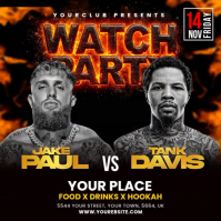 JAKE paul vs Gervonta Tank Davis Instagram 帖子 template