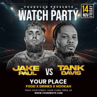 JAKE paul vs Gervonta Tank Davis Instagram Post template