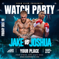jake vs joshua Fight Night Publicación de Instagram template