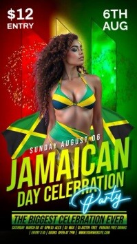 Jamaica day celebration Historia de Instagram template