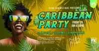 Jamaican Party Invitation Flyer Facebook Ad template