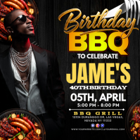 James’ Luxury Birthday BBQ Celebration Wpis na Instagrama template