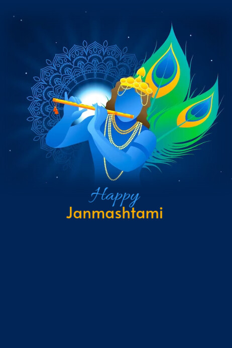 Janmashtami Template PosterMyWall janmashtami-template-postermywall