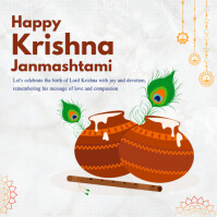 Janmashtami Wishes Instagram Post template