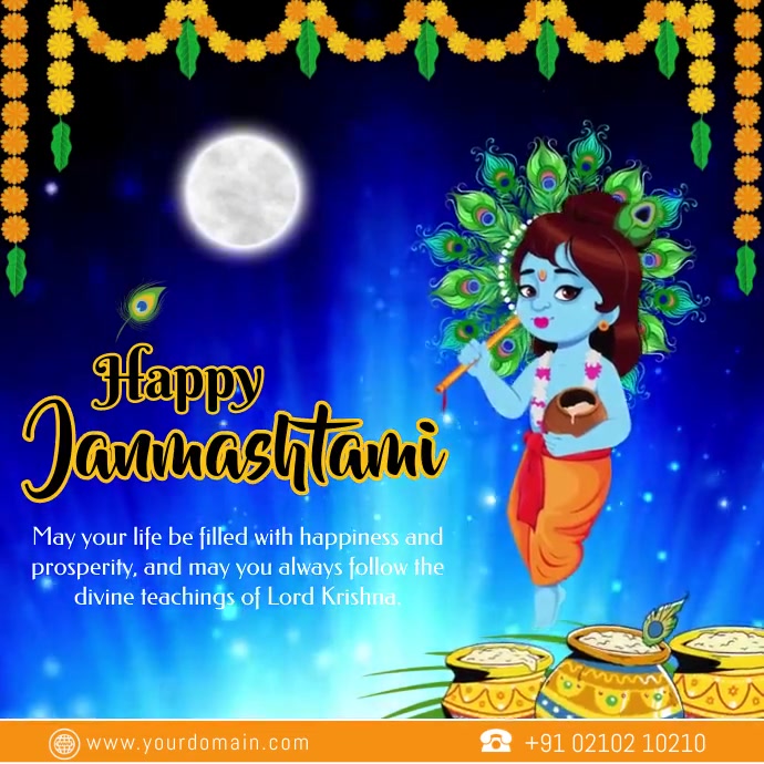 Janmashtami Youtube Short & Instagram Story Template PosterMyWall