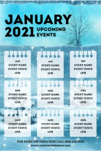 January 2021 Event Flyers Poster template