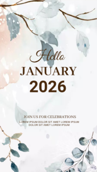 January 2025, 2025,event Historia de Instagram template