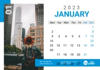 January 2023 Calendar A5 template