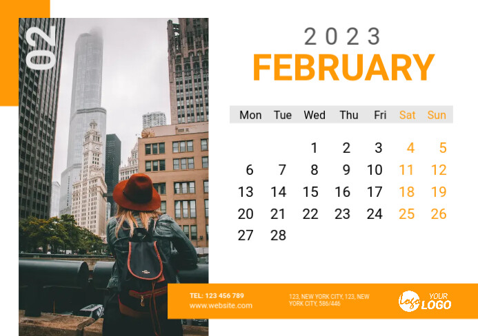 February 2023 Calendar Template | PosterMyWall