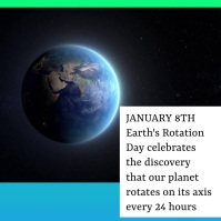 January 8 Earth Rotation Day Template | PosterMyWall