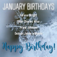 January Birthdays Instagram Post template