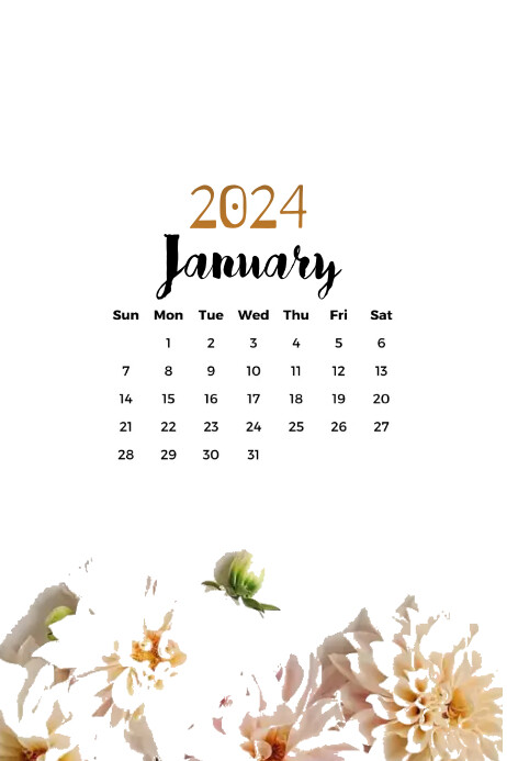January calendar Template | PosterMyWall