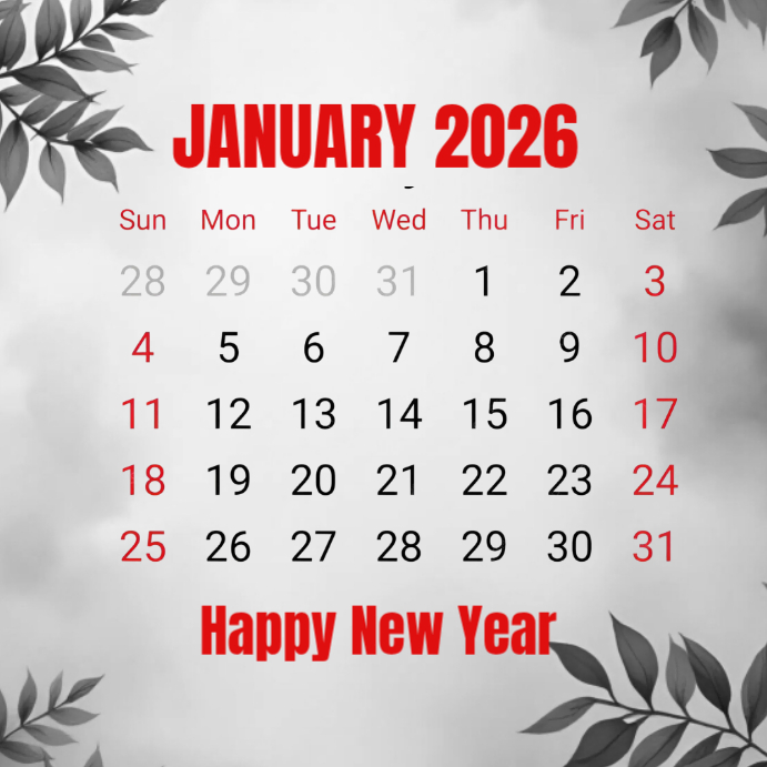 January calendar Template | PosterMyWall