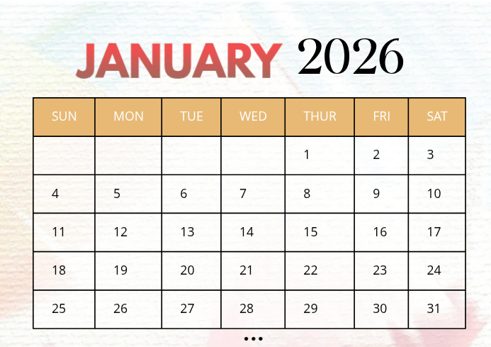 January Schedule Template January calendar Template | PosterMyWall