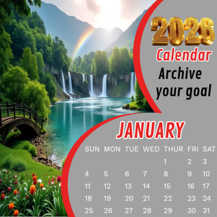 January Schedule Template January calendar schedule flyer Template | PosterMyWall