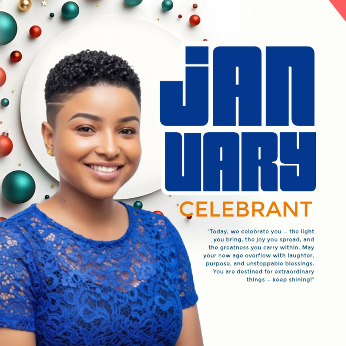 Plantilla de January celebrant | PosterMyWall