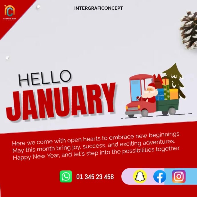 JANUARY Template | PosterMyWall