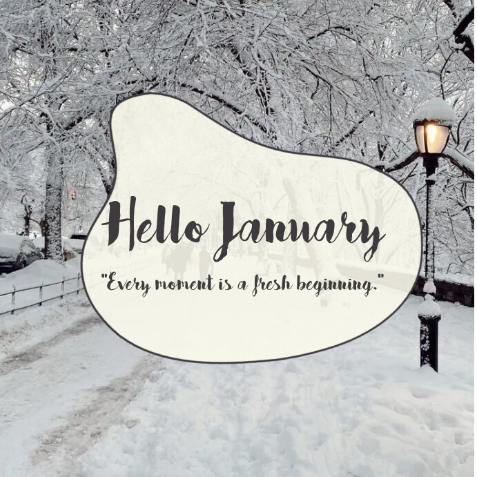 January Instagram Post template