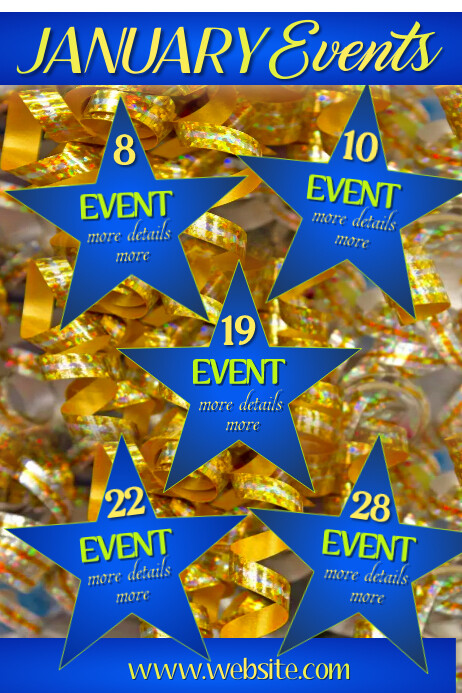 January Event Days January Events Templat | PosterMyWall