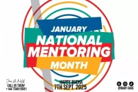 January national mentoring month Poster template