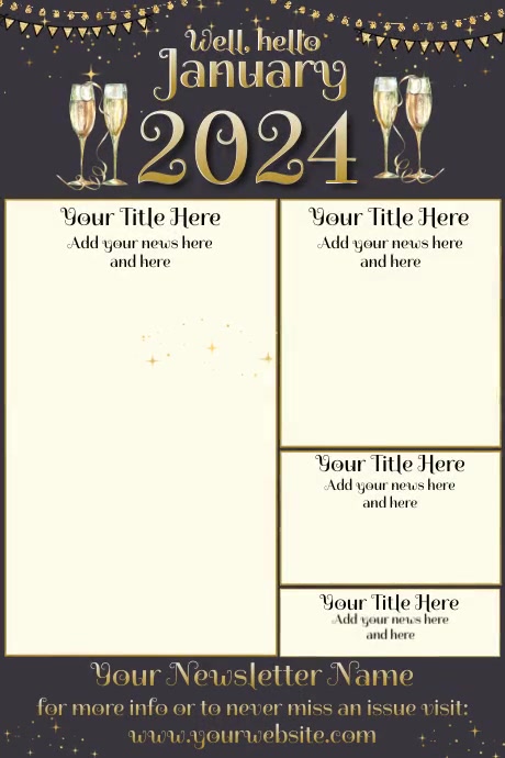 January Newsletter Ideas Copy of January Newsletter by Paula | PosterMyWall
