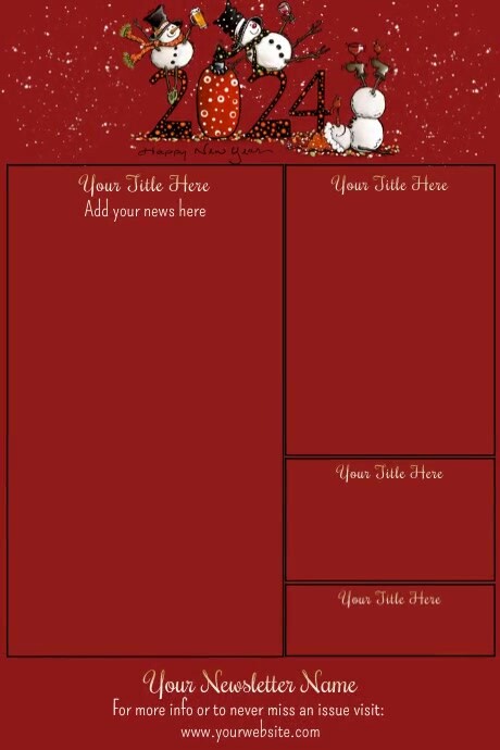 January Newsletter by Paula Poster template