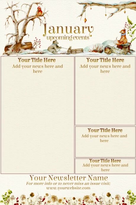 January Newsletter Ideas Copy of January Newsletter by Paula | PosterMyWall