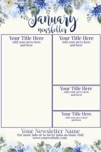 Orange Custom Branded Newsletter Page Template | PosterMyWall
