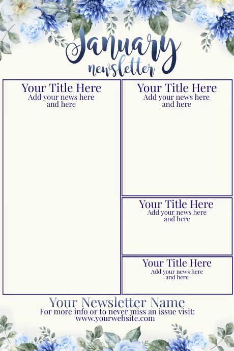 January Newsletter by Paula Poster template