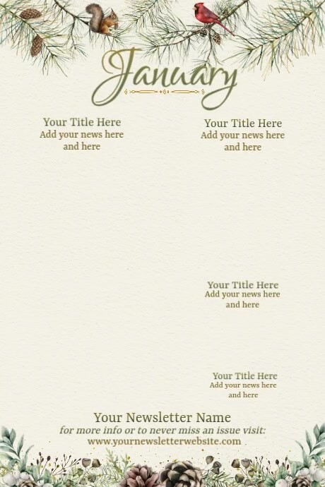 January Newsletter by Paula Template | PosterMyWall