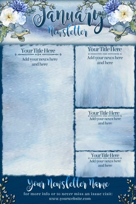 Library Newsletter January January Newsletter Template | PosterMyWall