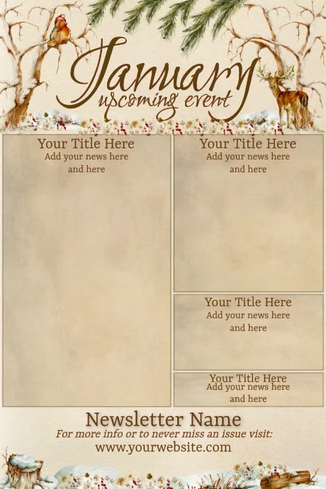January Newsletter by Paula Poster template