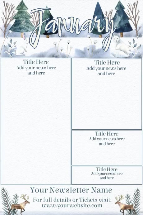 January Newsletter Ideas January Newsletter Template | PosterMyWall