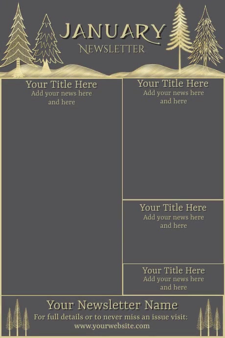 January Newsletter Ideas January Newsletter Template | PosterMyWall