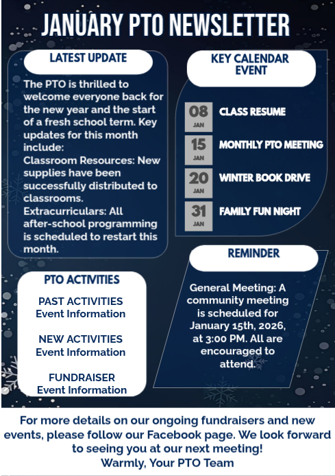 January PTO Schedule Template | PosterMyWall