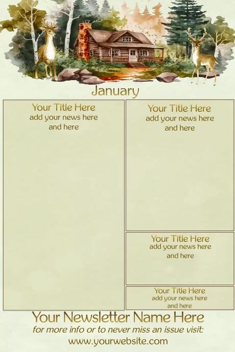 Plantilla de January Rustic Newsletter by Paula | PosterMyWall