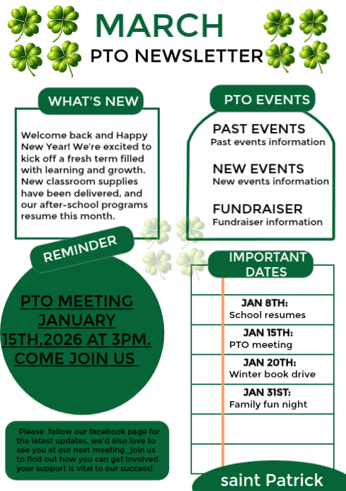 Copy of January School Events & Updates | PosterMyWall