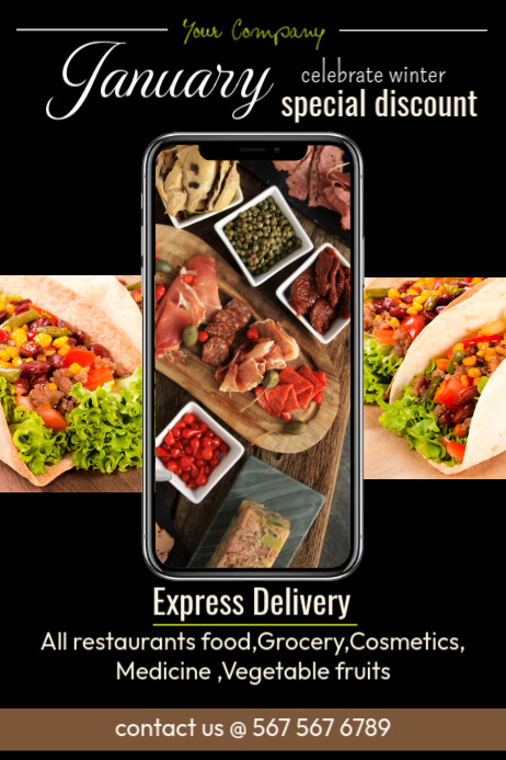 Sample January Menu January special menu poster Template | PosterMyWall